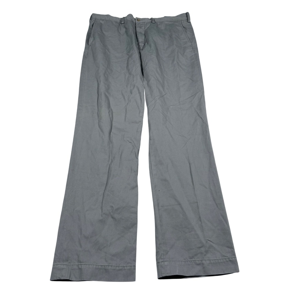 Polo Ralph Lauren Chino Pants Mens 36x34 Gray Classic Fit Cotton Twill Business